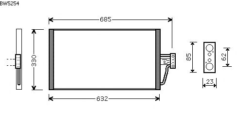 Condensador, ar condicionado BW5254