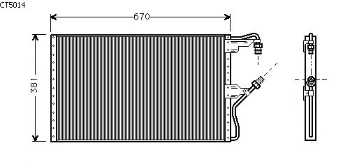 Condensador, ar condicionado CT5014