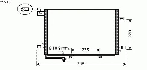 Condensador, ar condicionado MS5382