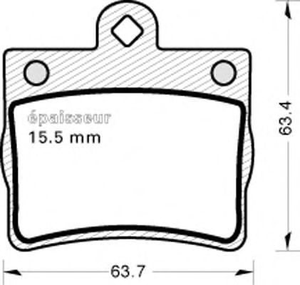 Kit de plaquettes de frein, frein à disque 452