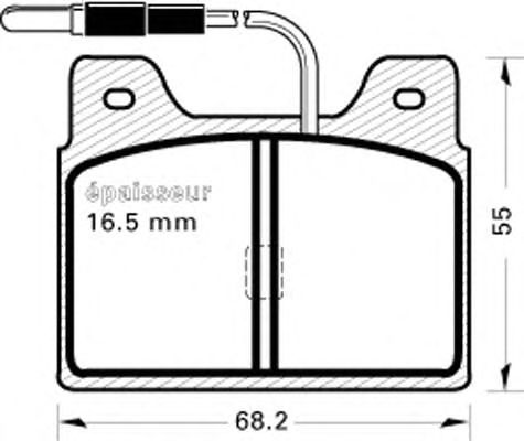 Комплект тормозных колодок, дисковый тормоз 51