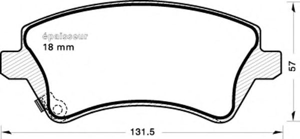Комплект тормозных колодок, дисковый тормоз 662