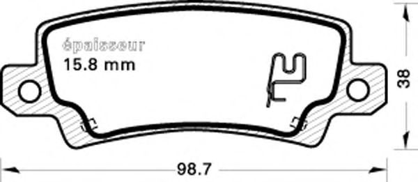 Комплект тормозных колодок, дисковый тормоз 676