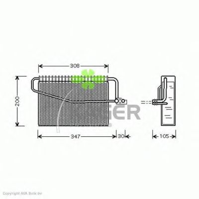 Evaporator, air conditioning 94-5656