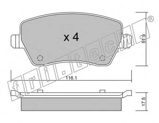 Комплект тормозных колодок, дисковый тормоз 501.0