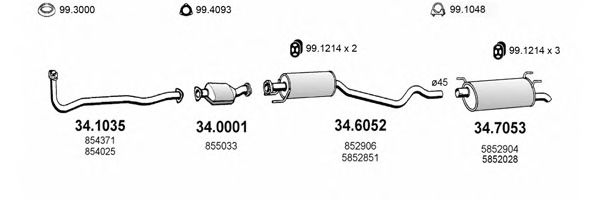 Avgassystem ART1566