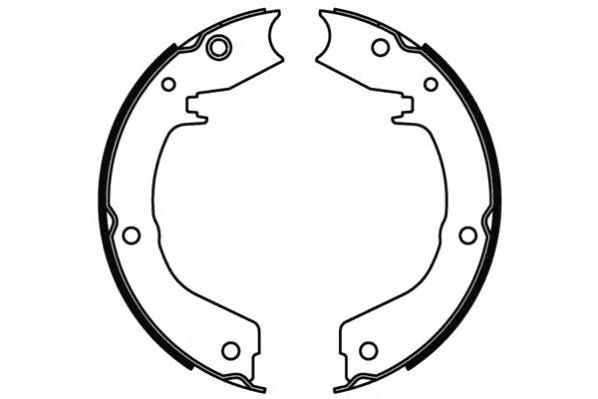 Комплект тормозных колодок; Комплект тормозных колодок, стояночная тормозная система 09-0677