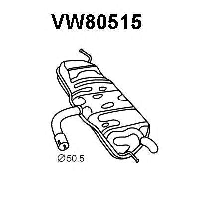 Silenziatore posteriore VW80515