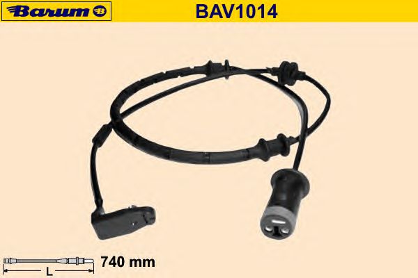 Προειδοπ. επαφή, φθορά υλικού τριβής των φρένων BAV1014