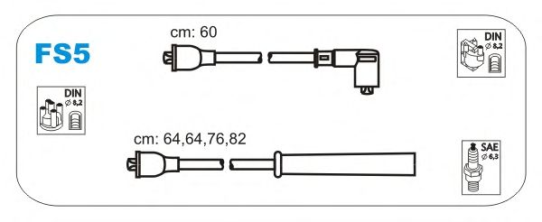 Комплект проводов зажигания FS5