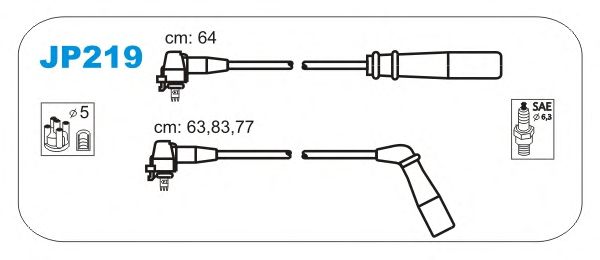 Комплект проводов зажигания JP219