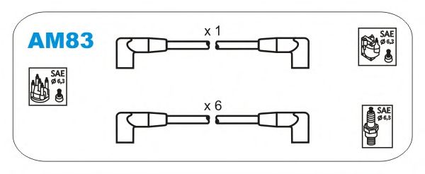 Комплект проводов зажигания AM83