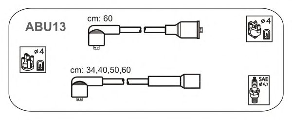 Комплект проводов зажигания ABU13
