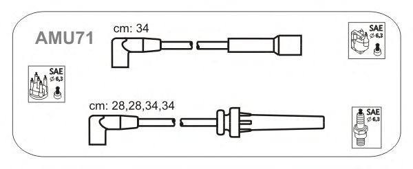 Комплект проводов зажигания AMU71