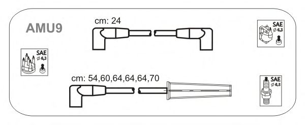 Комплект проводов зажигания AMU9