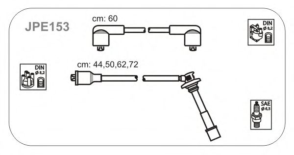 Комплект проводов зажигания JPE153