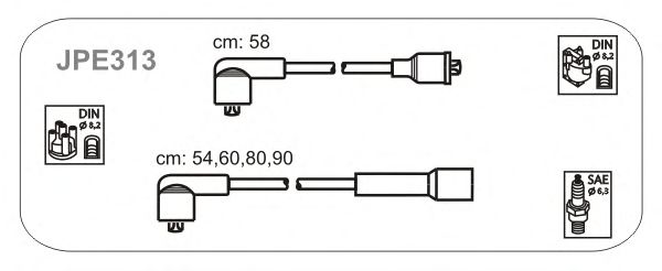 Комплект проводов зажигания JPE313