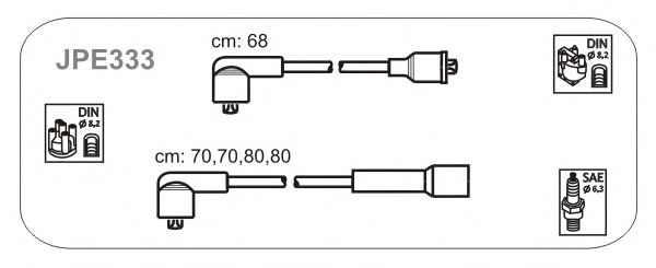 Комплект проводов зажигания JPE333