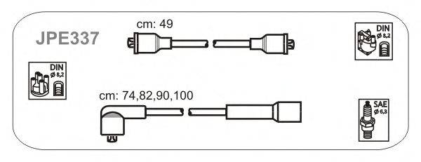 Комплект проводов зажигания JPE337