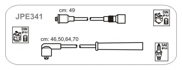 Комплект проводов зажигания JPE341