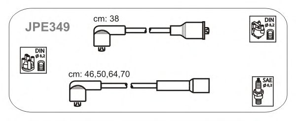Комплект проводов зажигания JPE349