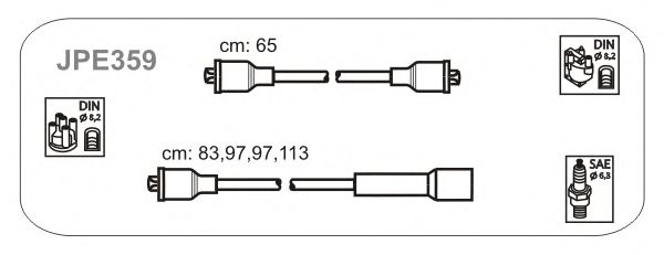 Jogo de cabos de ignição JPE359
