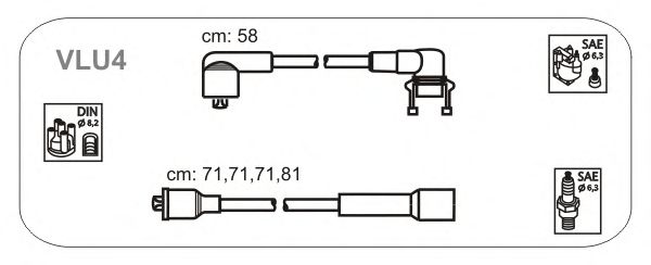 Комплект проводов зажигания VLU4