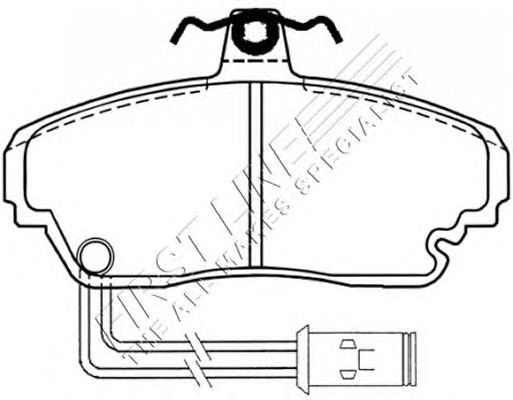 Комплект тормозных колодок, дисковый тормоз FBP1188
