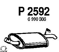 Глушитель выхлопных газов конечный P2592
