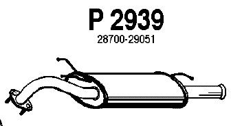 Глушитель выхлопных газов конечный P2939