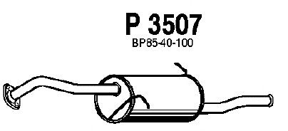 Глушитель выхлопных газов конечный P3507
