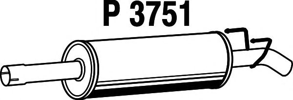 Средний глушитель выхлопных газов P3751