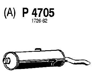 Глушитель выхлопных газов конечный P4705
