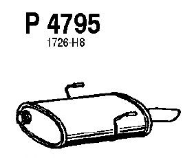 Глушитель выхлопных газов конечный P4795