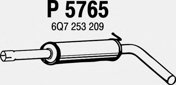 Средний глушитель выхлопных газов P5765