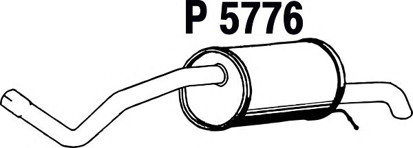 Глушитель выхлопных газов конечный P5776