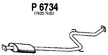 Средний глушитель выхлопных газов P6734