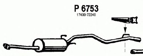 Средний глушитель выхлопных газов P6753