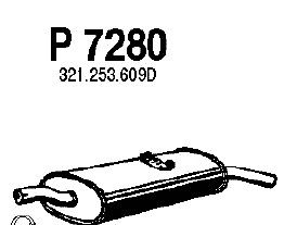 Panela de escape traseira P7280