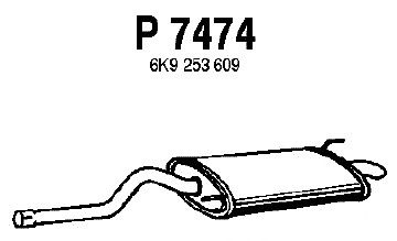 Глушитель выхлопных газов конечный P7474