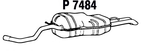 Silencieux arrière P7484