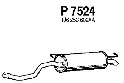Глушитель выхлопных газов конечный P7524