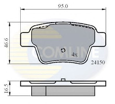 Комплект тормозных колодок, дисковый тормоз CBP01658