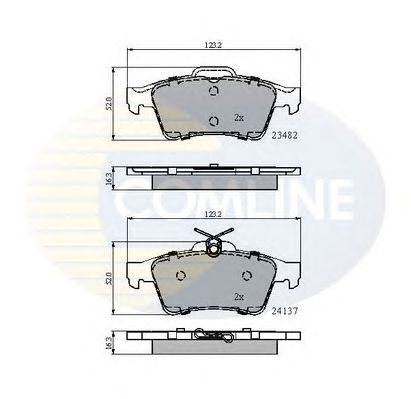 Комплект тормозных колодок, дисковый тормоз CBP01629