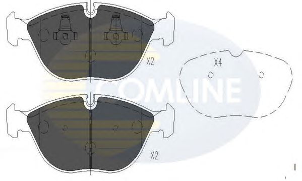Комплект тормозных колодок, дисковый тормоз CBP01006