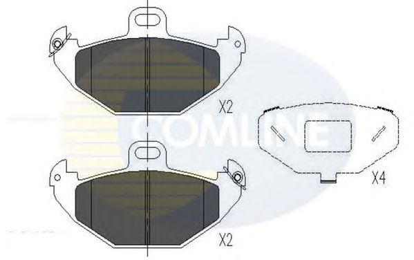Комплект тормозных колодок, дисковый тормоз CBP01020