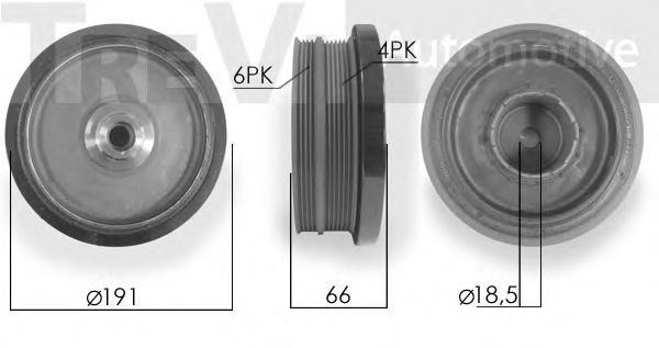 Ременный шкив, коленчатый вал RPK498469