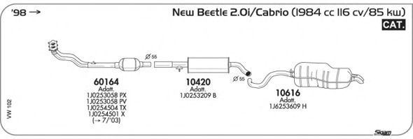 Σύστημα εξάτμισης VW102