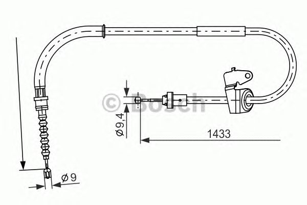 Cable, parking brake 1 987 482 231
