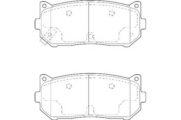 Комплект тормозных колодок, дисковый тормоз WBP23455A